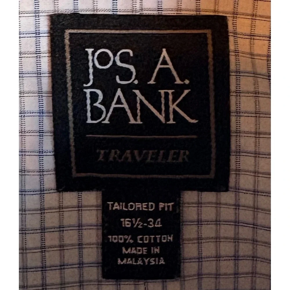 JOS. A. BANK Traveler 16.5-‎ 3/4 Tailored Fit Button Down Shirt Long Sleeve - Picture 4 of 7